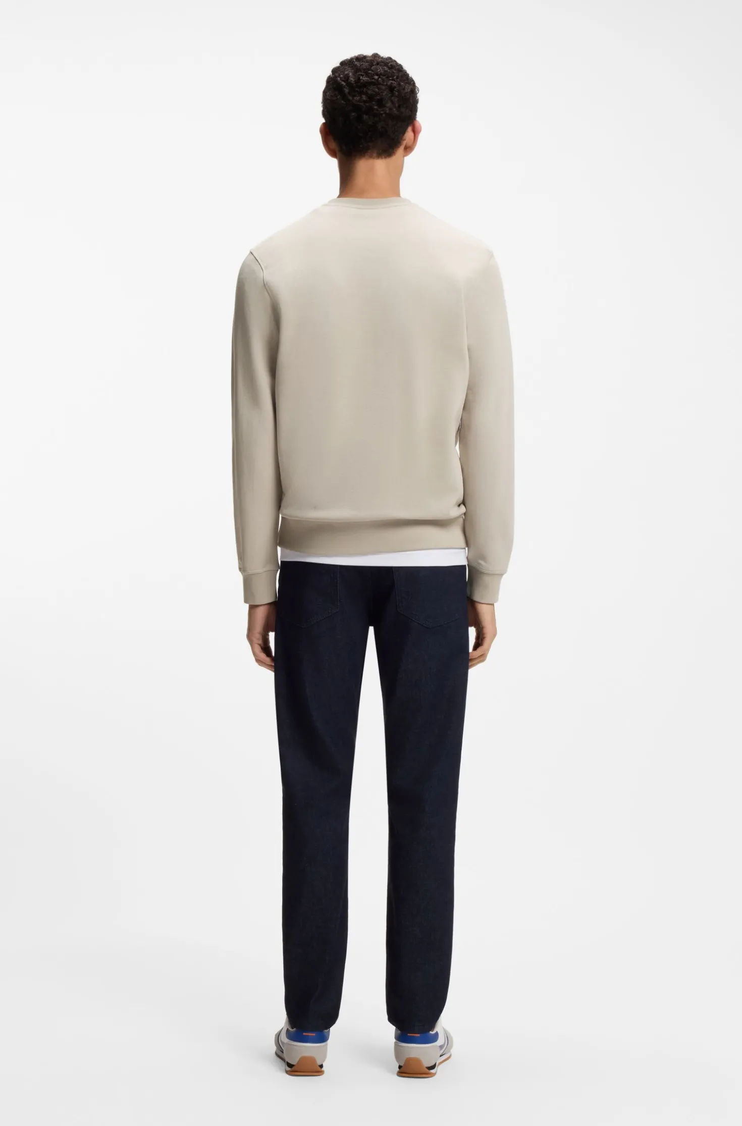 Cotton-terry sweatshirt with logo patch