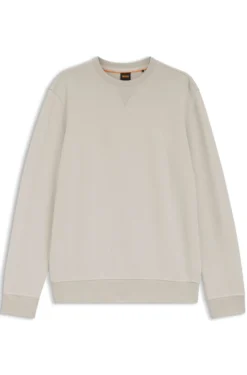 Cotton-terry sweatshirt with logo patch