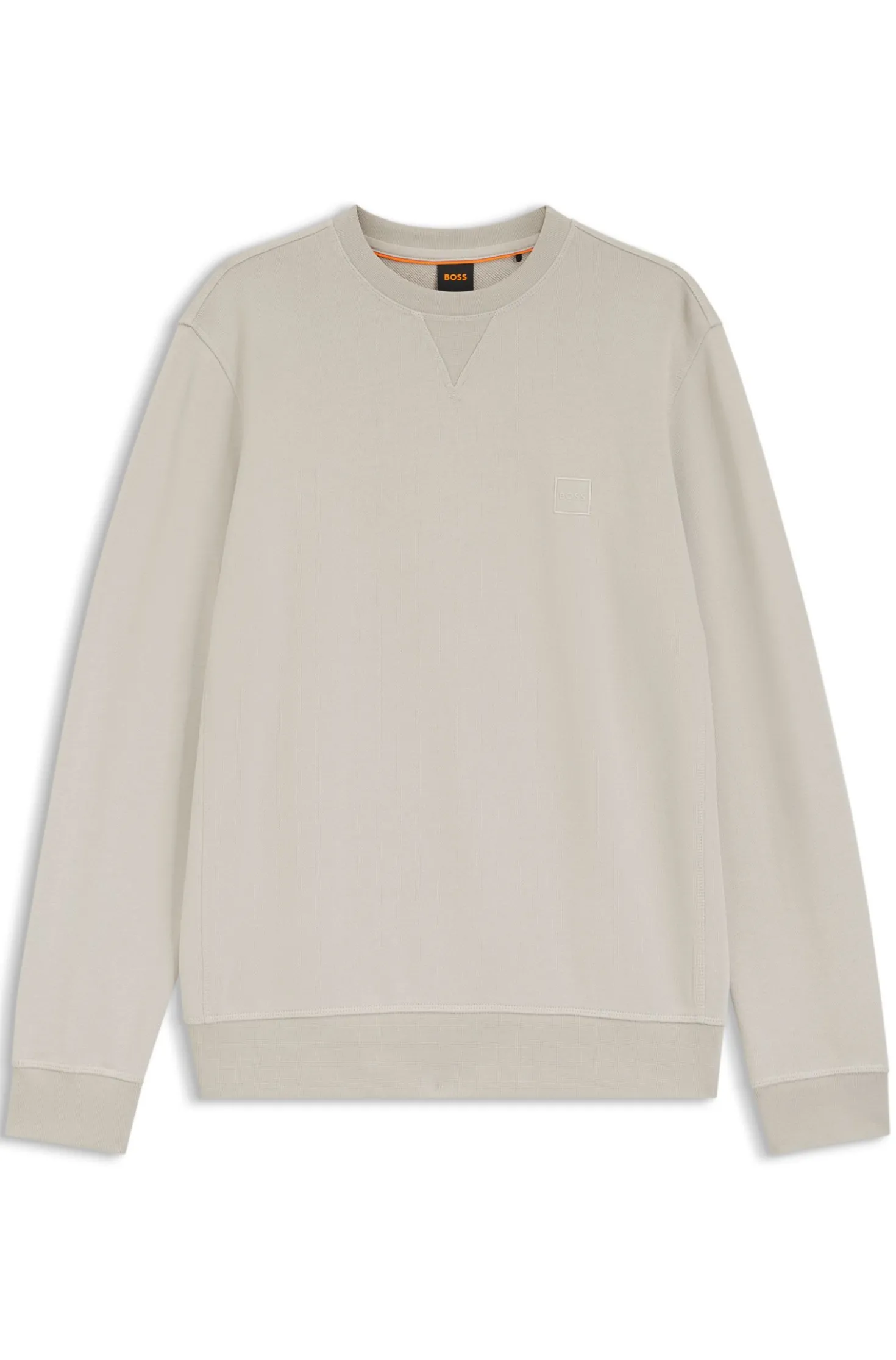 Cotton-terry sweatshirt with logo patch