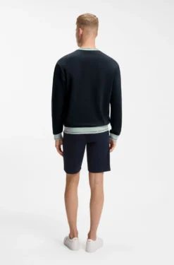 Cotton-terry sweatshirt with contrast details