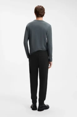 Cotton-terry tracksuit bottoms with logo detail