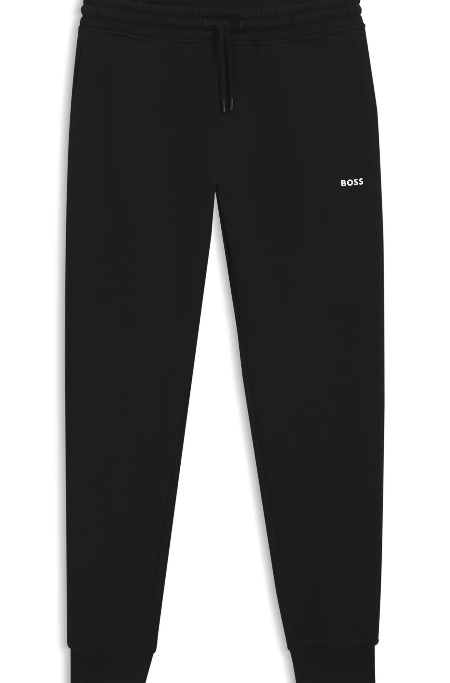 Cotton-terry tracksuit bottoms with logo detail