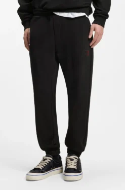 Cotton-terry tracksuit bottoms with gradient logo