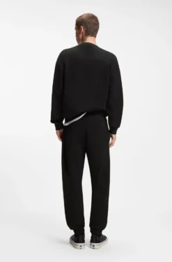 Cotton-terry tracksuit bottoms with gradient logo
