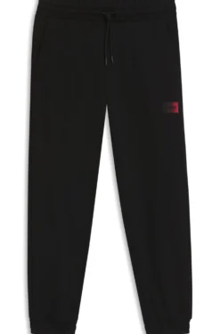 Cotton-terry tracksuit bottoms with gradient logo