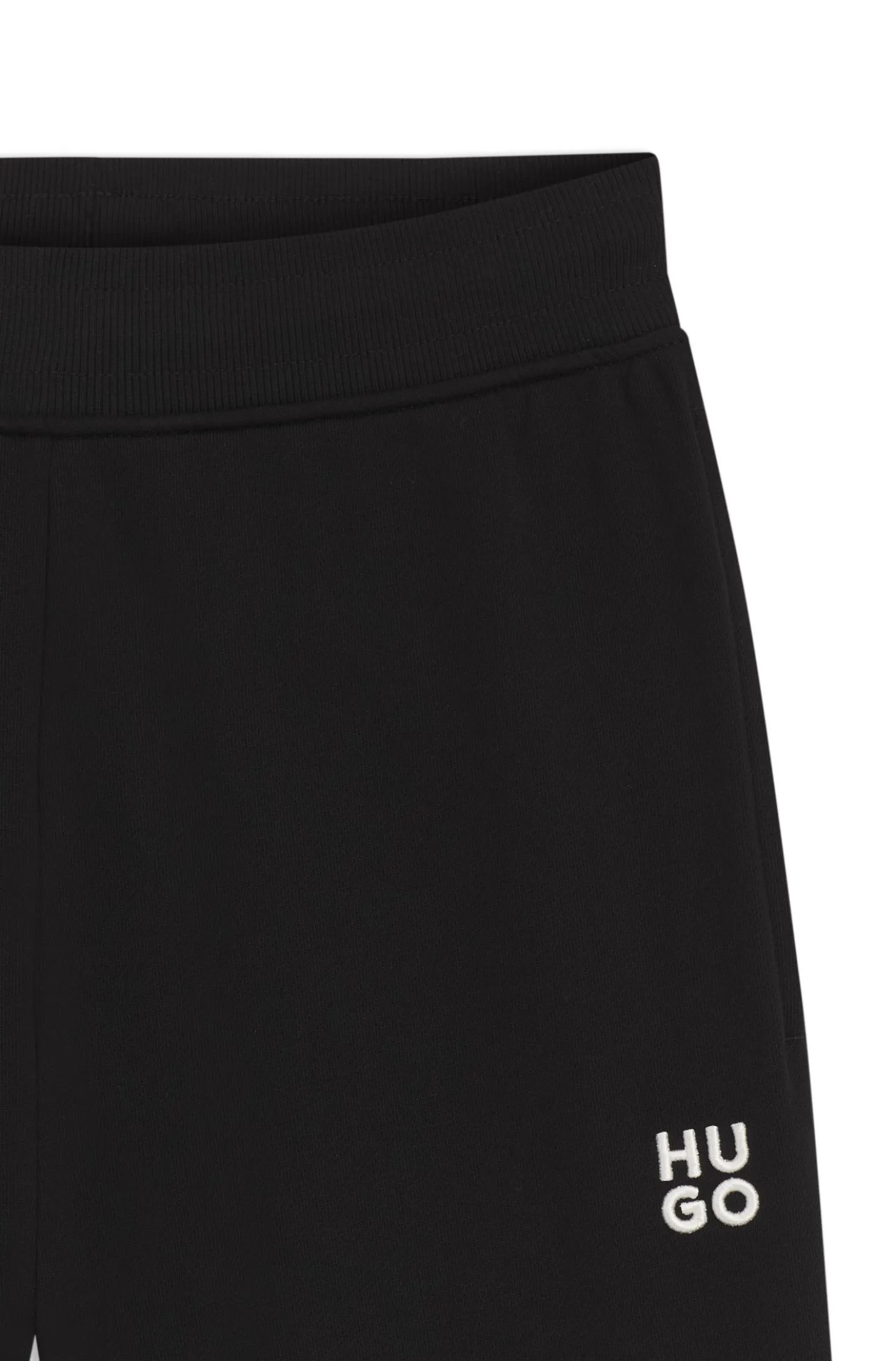 Cotton-terry tracksuit bottoms with embroidered logo