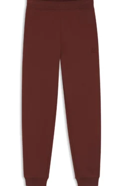 Cotton-terry tracksuit bottoms with embroidered logo