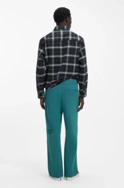 Cotton-terry tracksuit bottoms with logo print