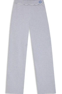 Cotton-terry tracksuit bottoms with logo waistband