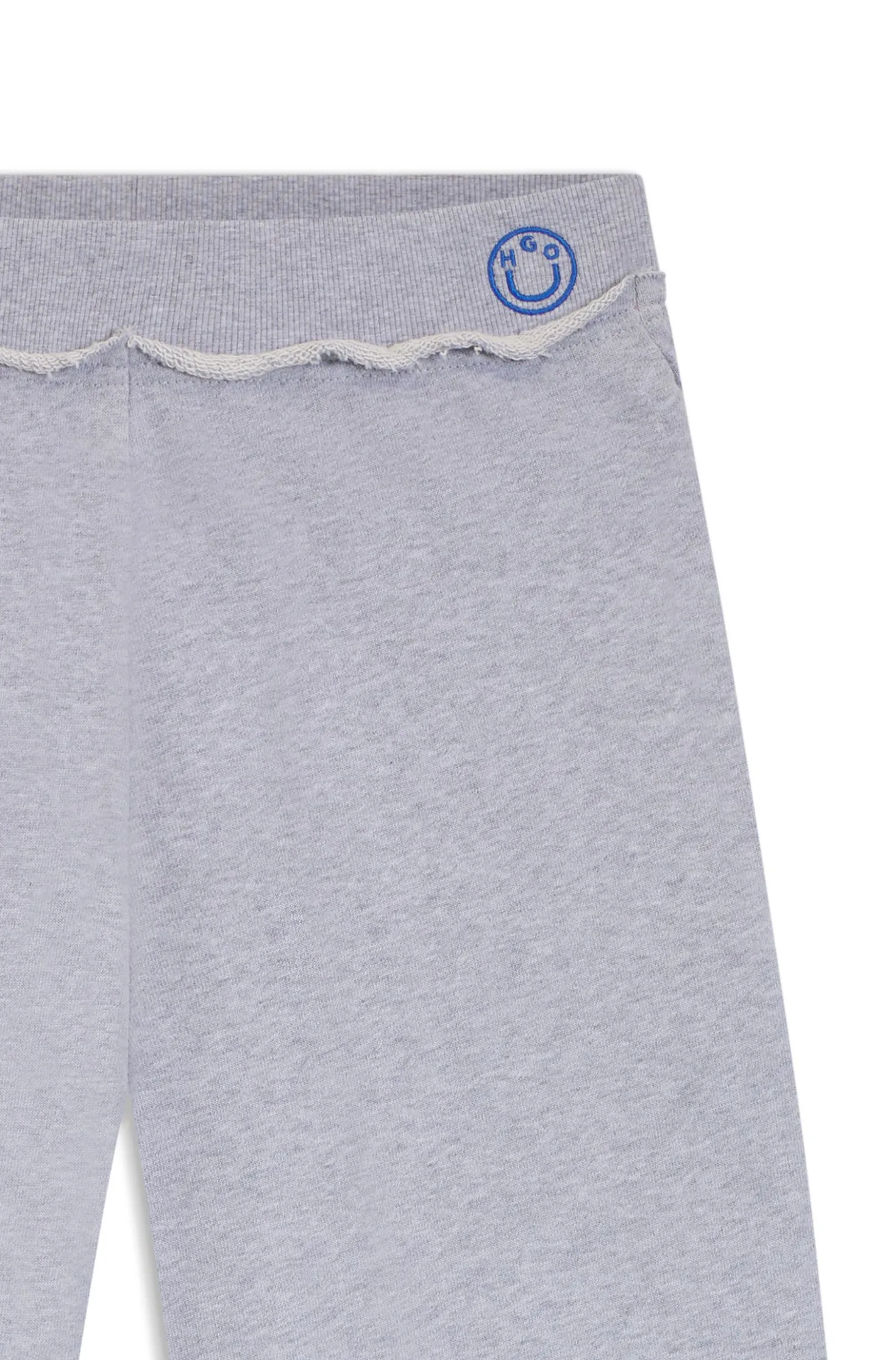Cotton-terry tracksuit bottoms with logo waistband