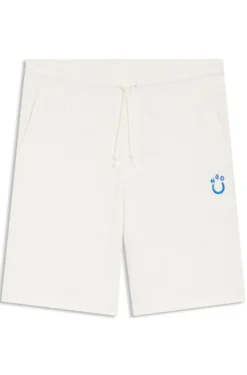 Cotton-towelling shorts with leopard jacquard