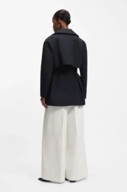 Cotton trench coat with buckled belt