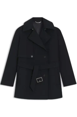 Cotton trench coat with buckled belt