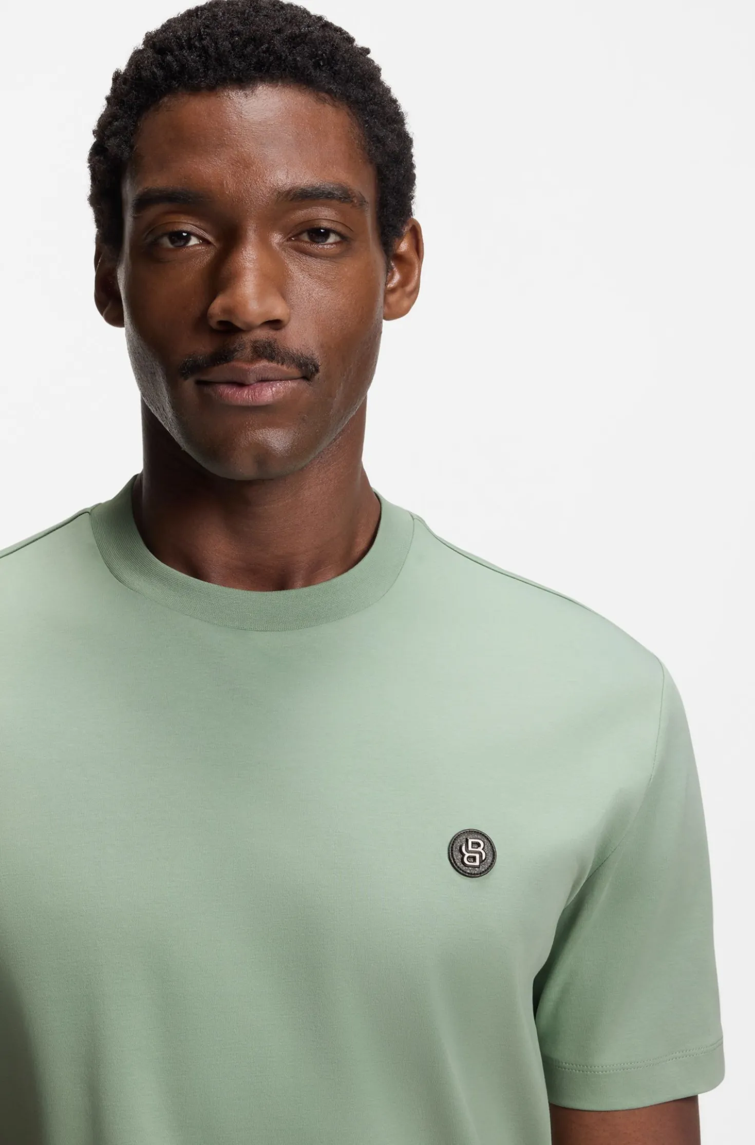 Cotton T-shirt with Double-B-monogram badge