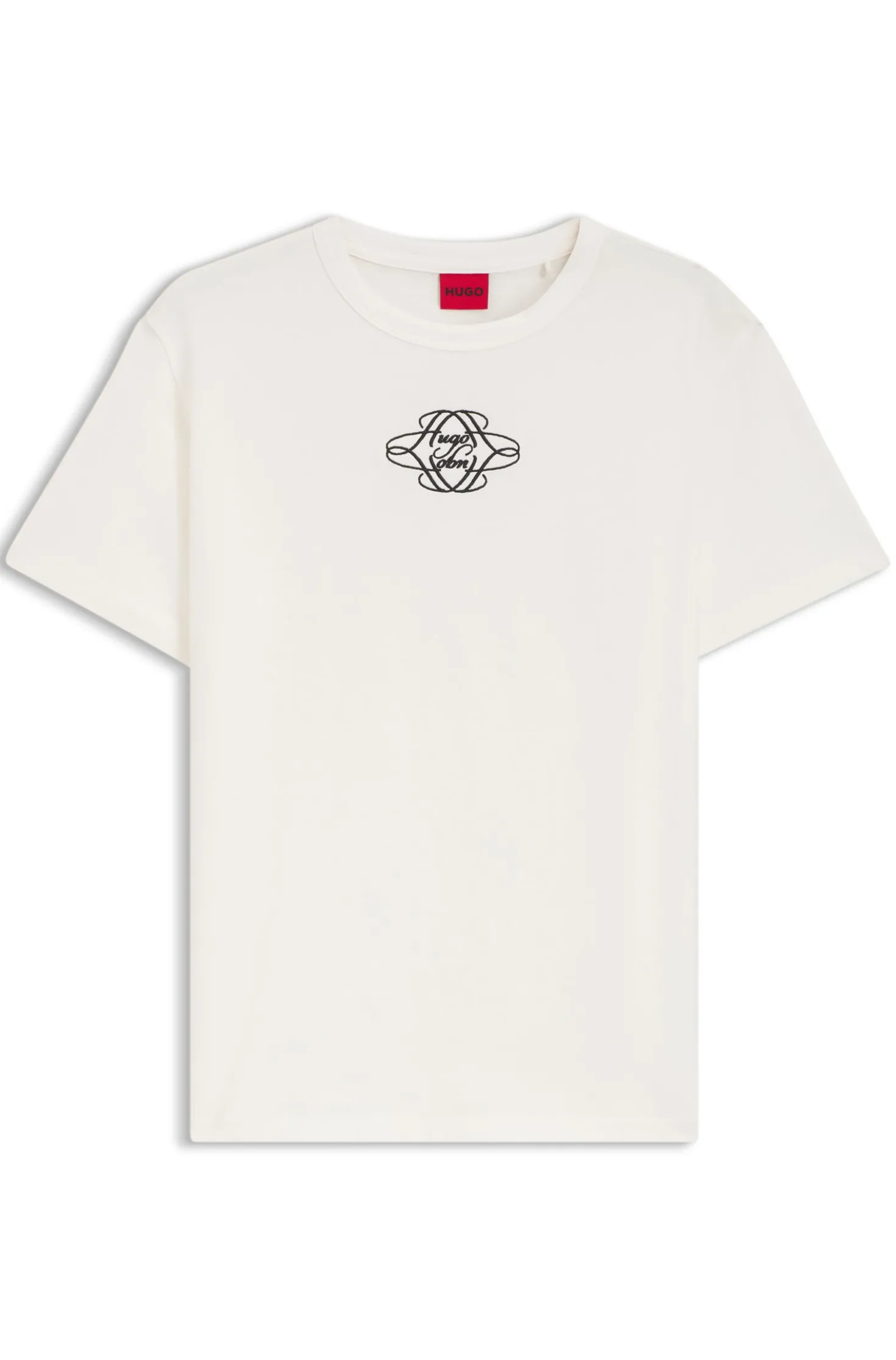 Cotton T-shirt with embroidered logo