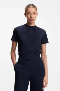 Cotton T-shirt with embroidered logo