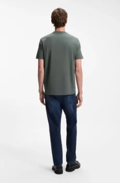 Cotton T-shirt with large tonal logo