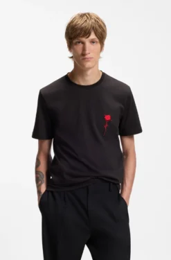 Cotton T-shirt with logo artwork