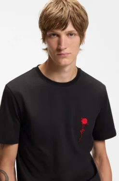 Cotton T-shirt with logo artwork