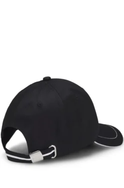 Cotton-twill cap with contrast trims and embroidered logo