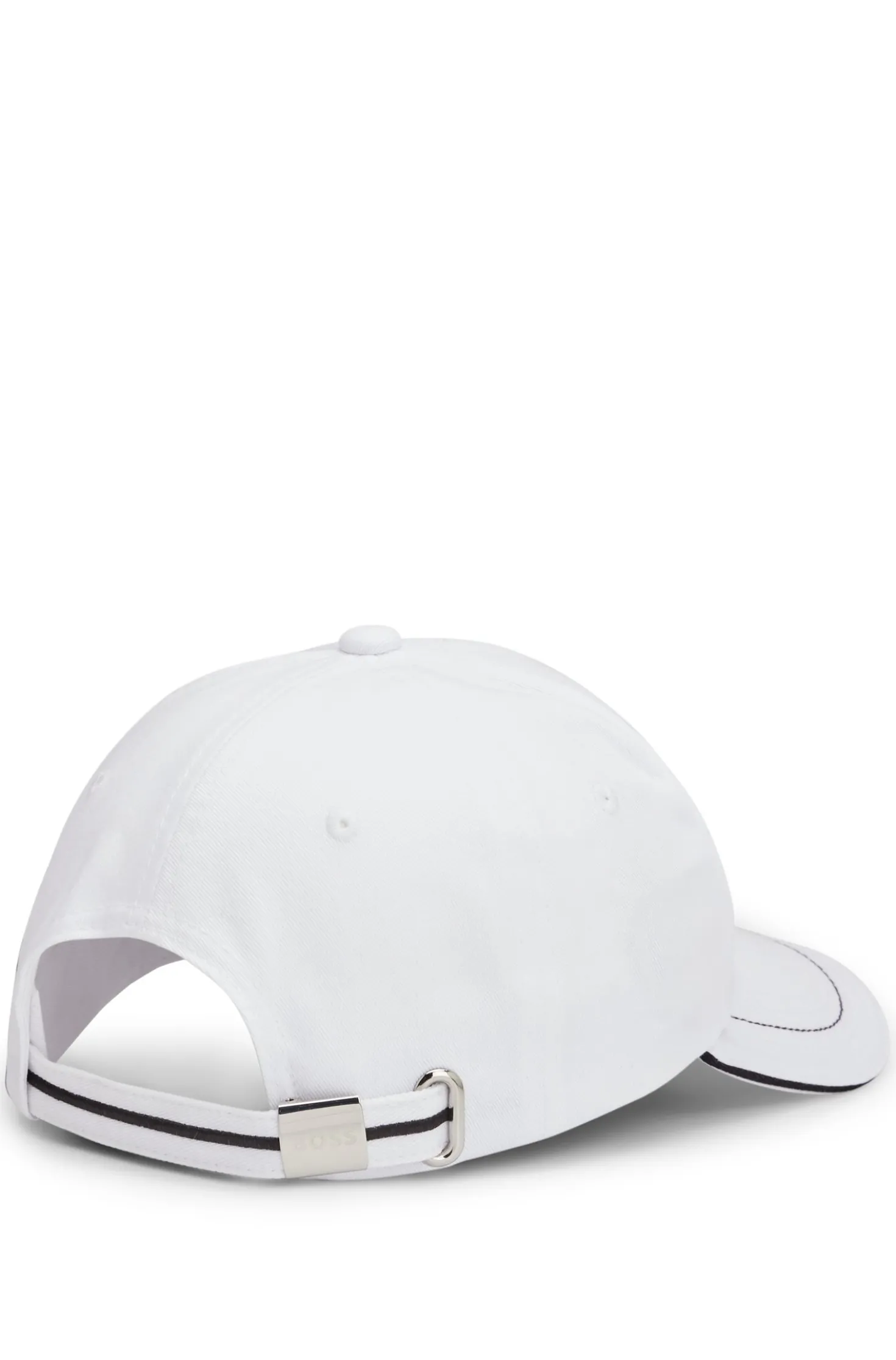 Cotton-twill cap with contrast trims and embroidered logo