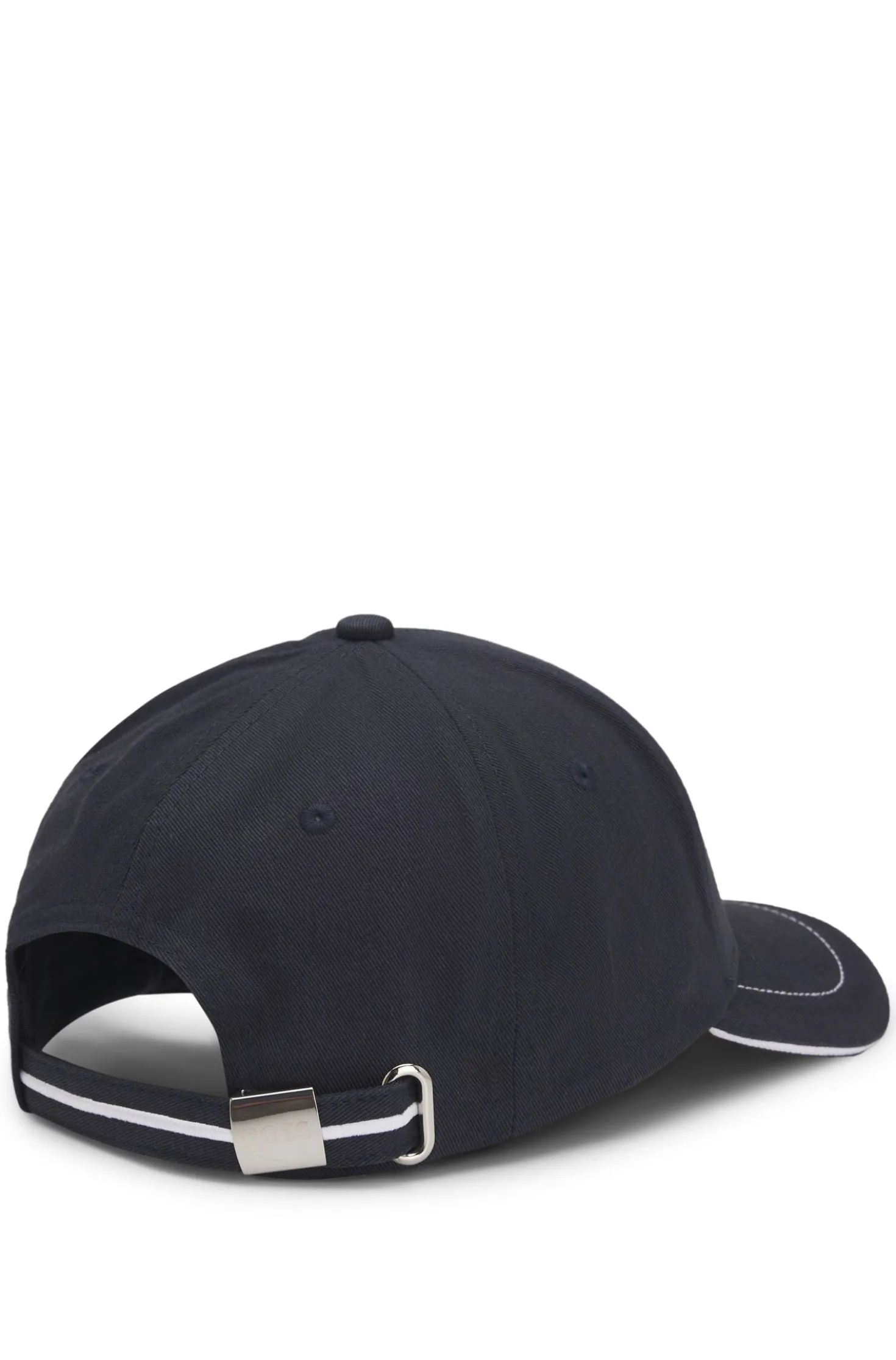Cotton-twill cap with contrast trims and embroidered logo