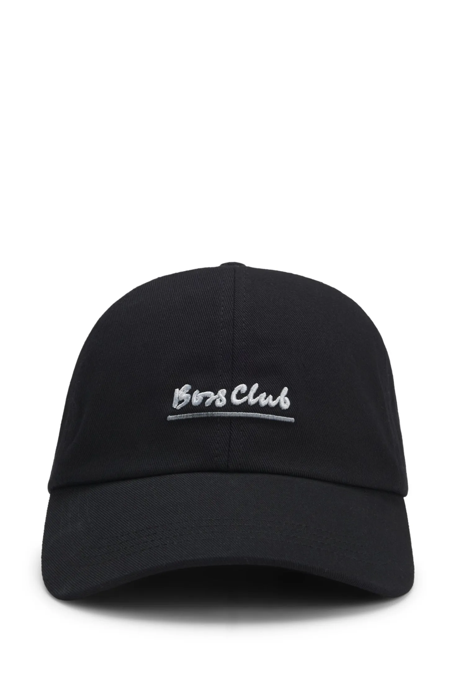 Cotton-twill cap with embroidered slogan