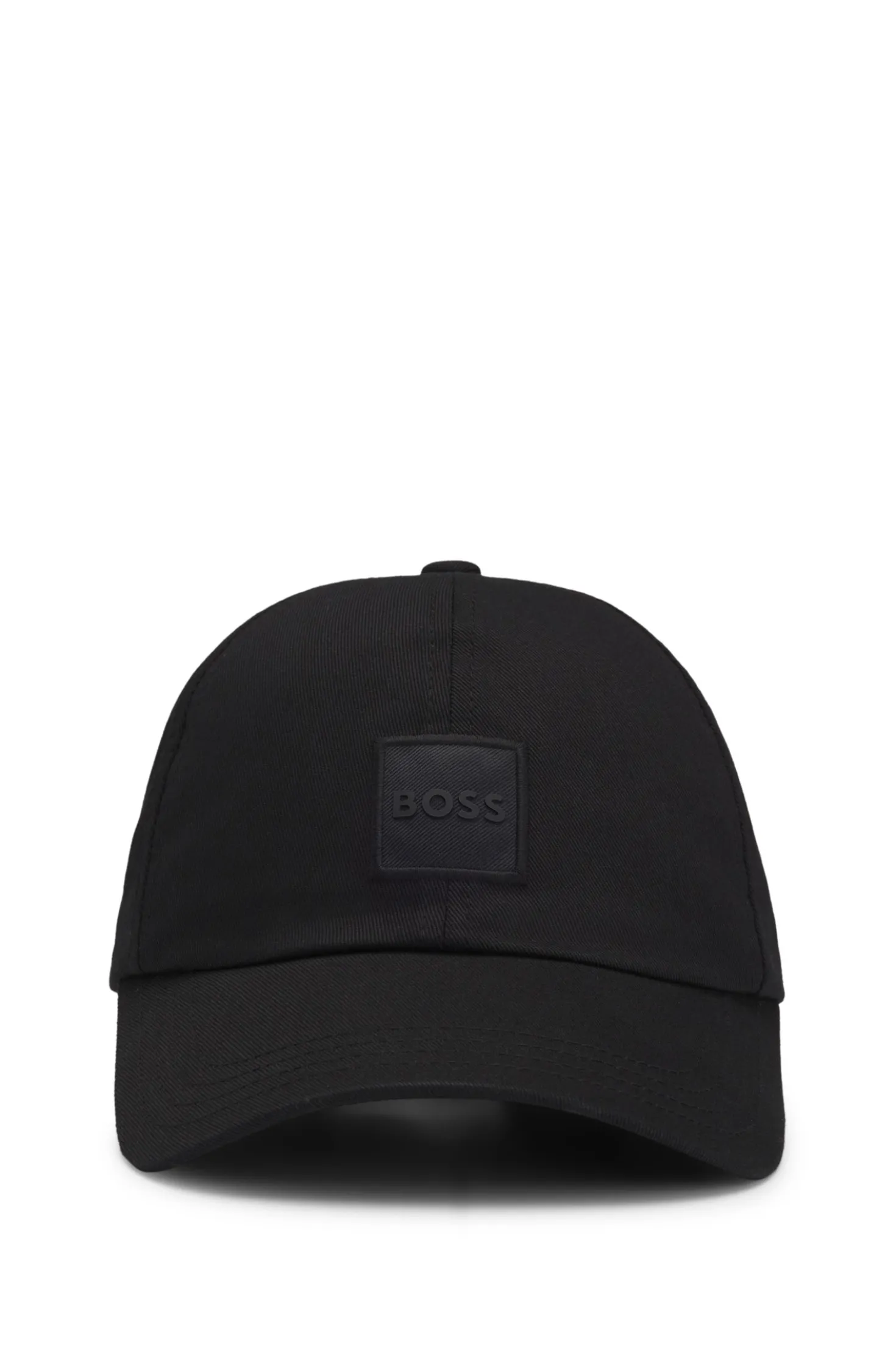 Cotton-twill cap with logo patch