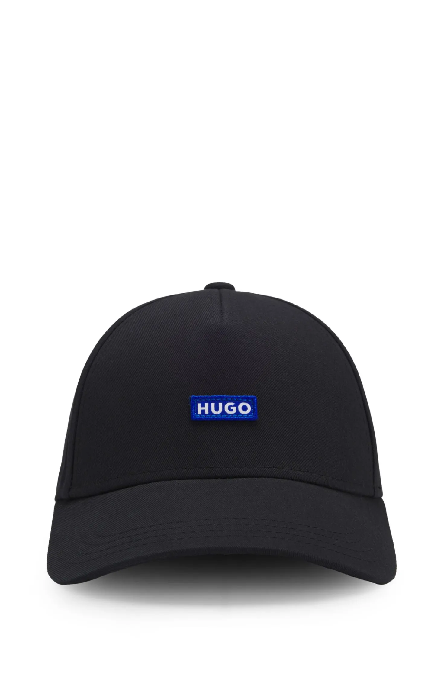 Cotton-twill cap with logo patch