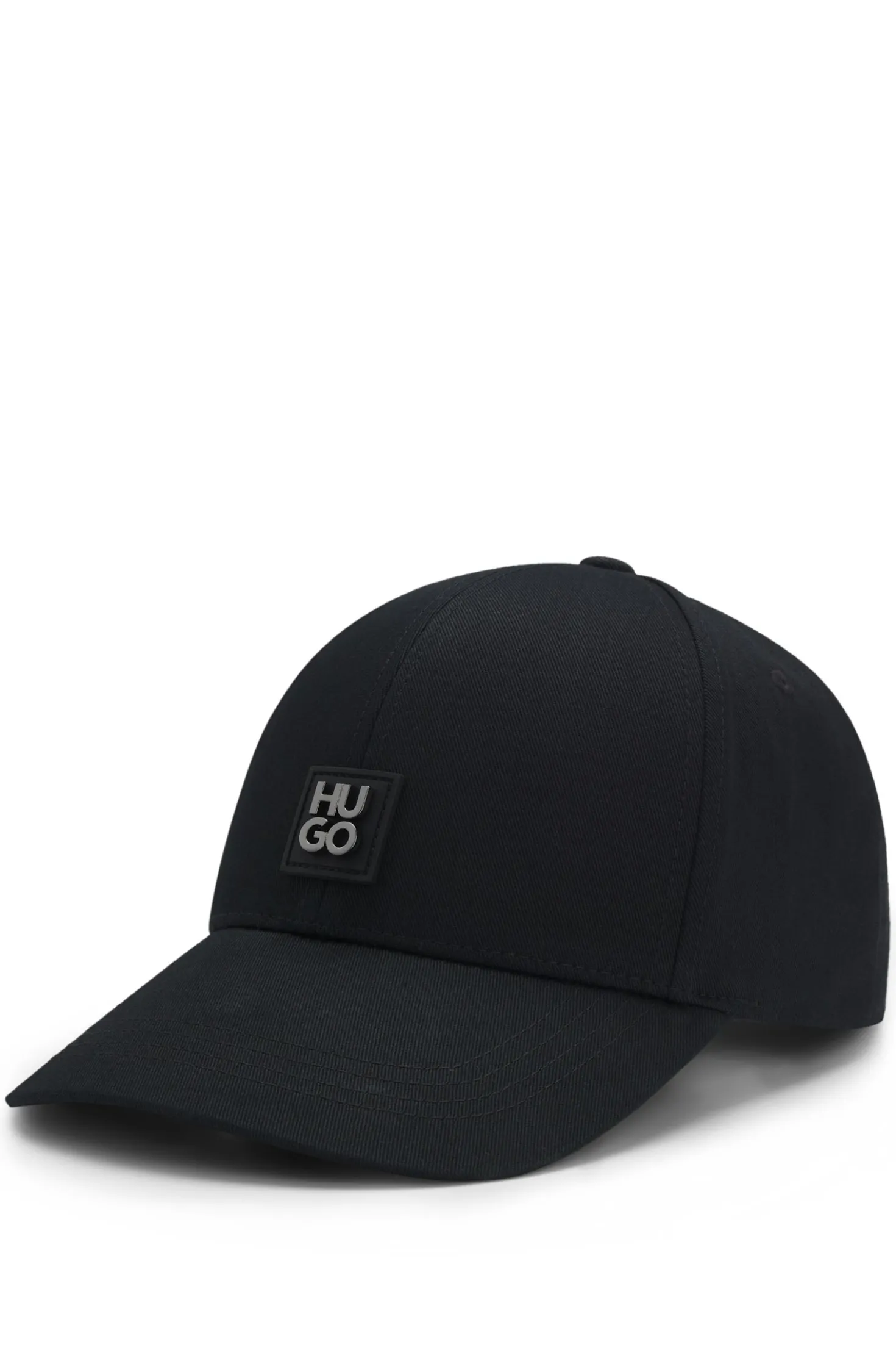 Cotton-twill cap with stacked logo