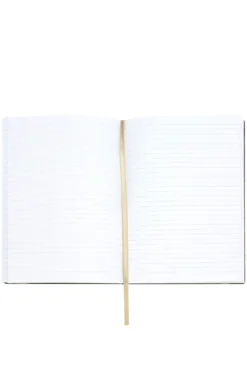 Cream A5 notebook with monogram pattern