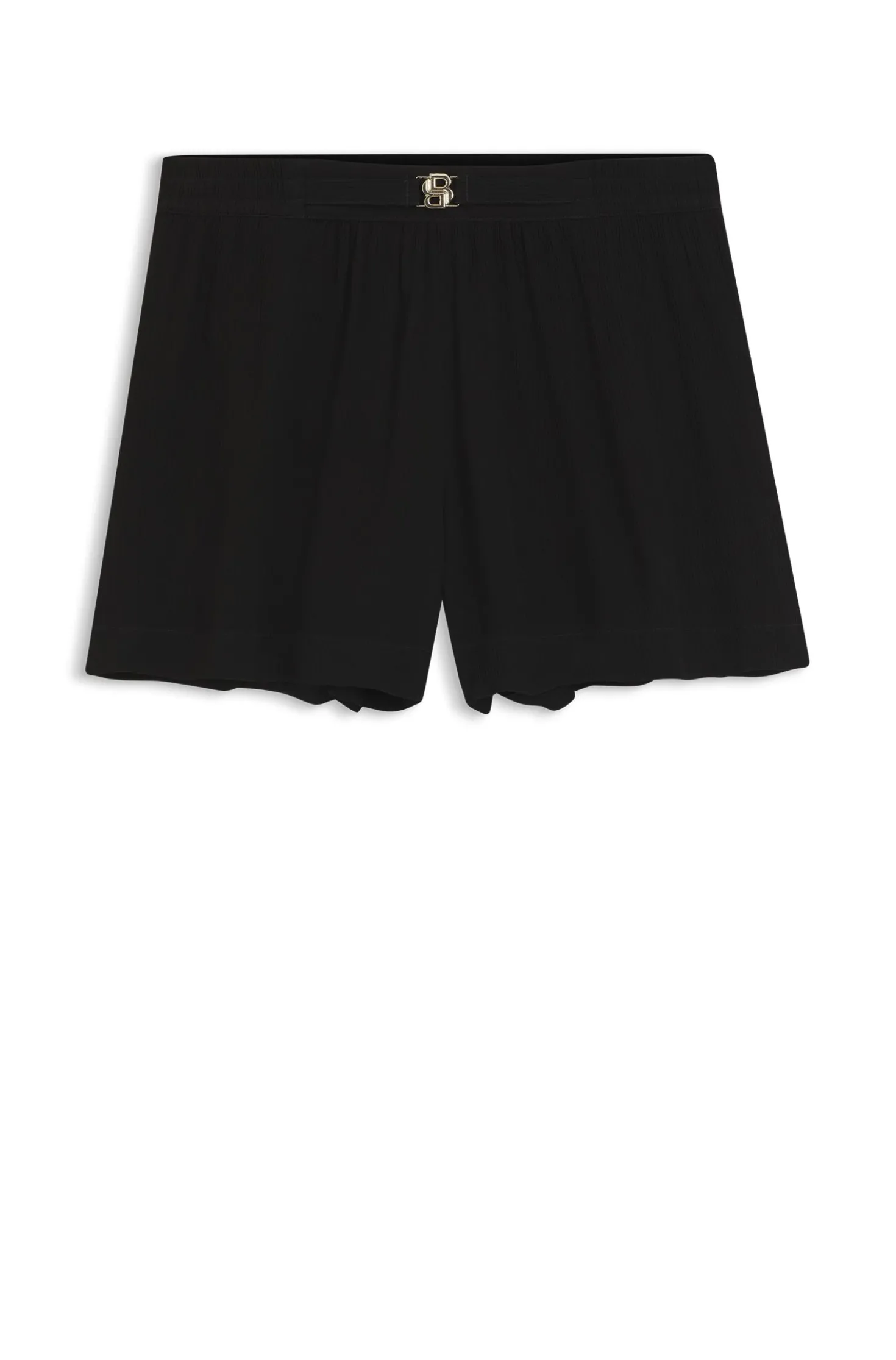 Crepe shorts with Double B monogram buckle