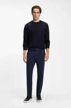 Crew-neck sweater crafted from virgin wool
