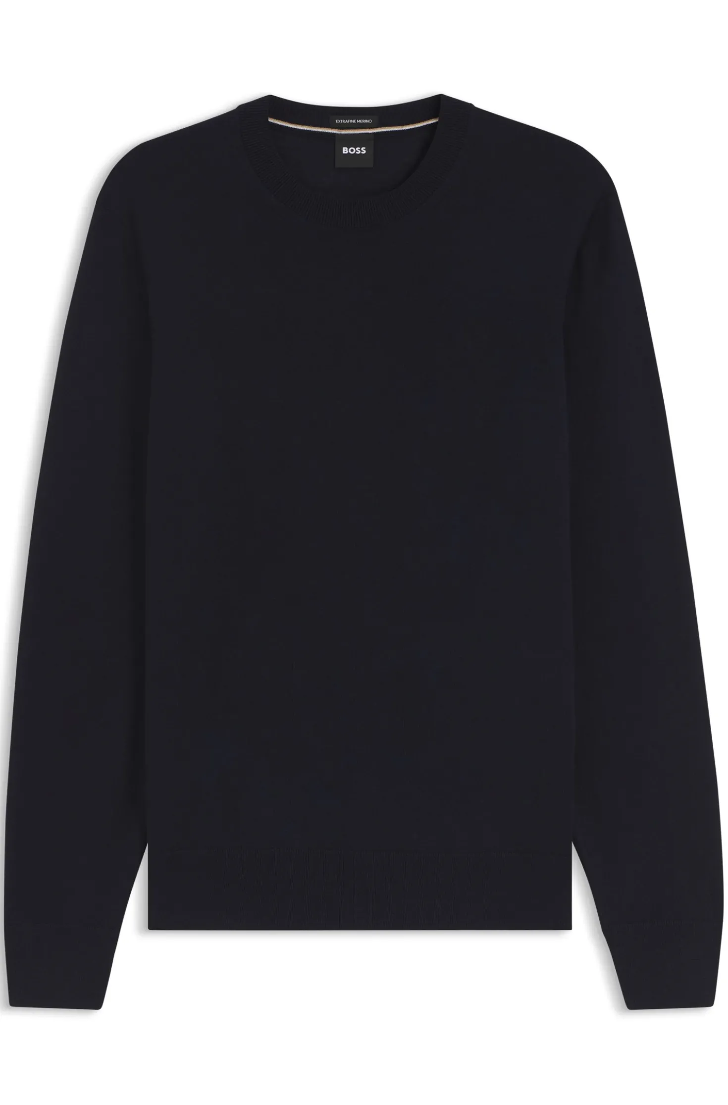 Crew-neck sweater crafted from virgin wool