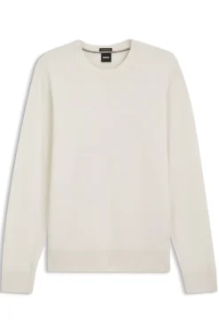 Crew-neck sweater crafted from virgin wool