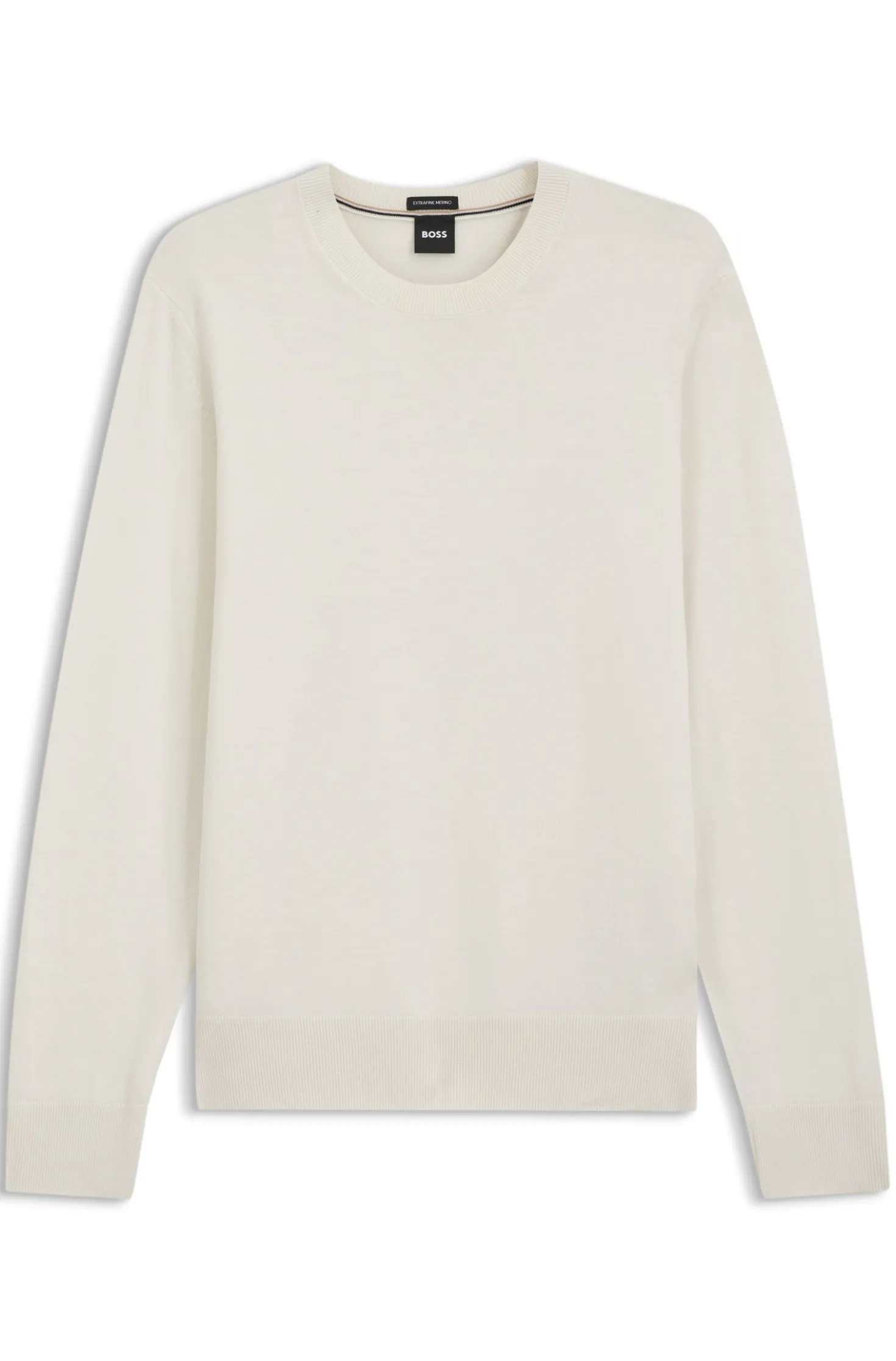 Crew-neck sweater crafted from virgin wool