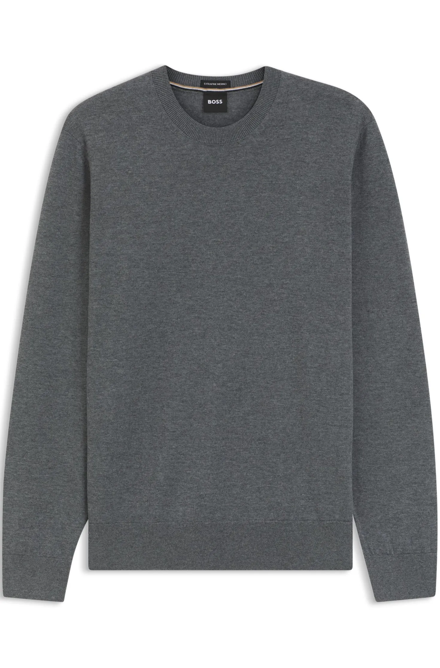 Crew-neck sweater crafted from virgin wool