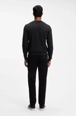 Crew-neck sweater crafted from virgin wool