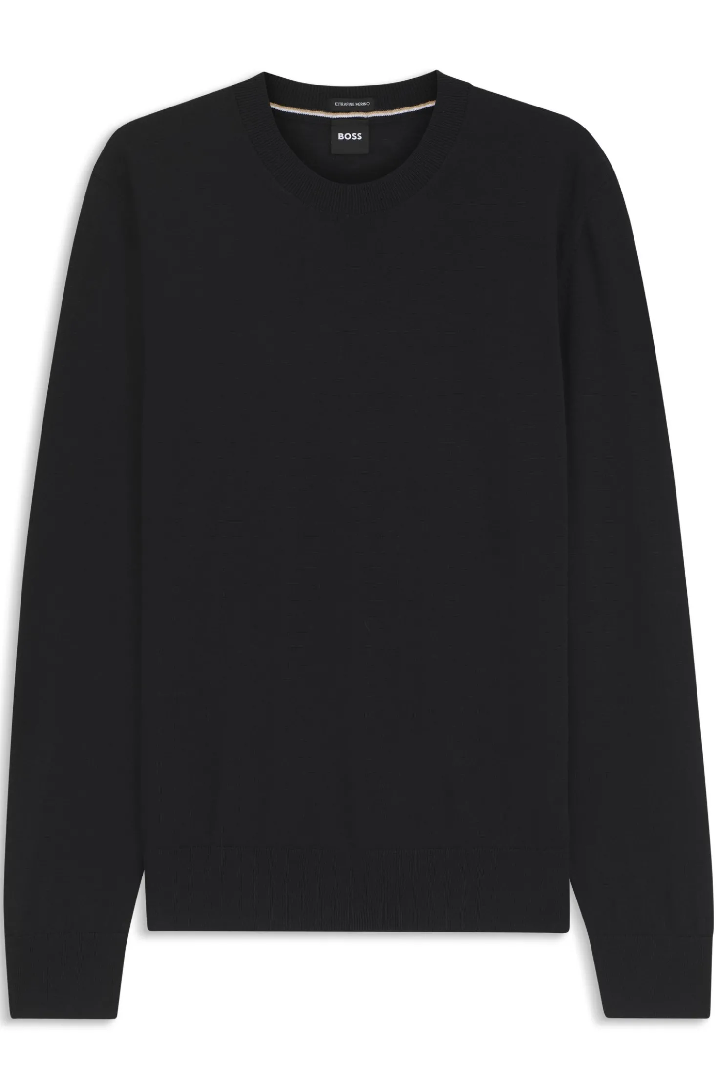 Crew-neck sweater crafted from virgin wool