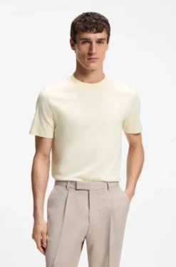 Crew-neck T-shirt in mercerised Supima cotton