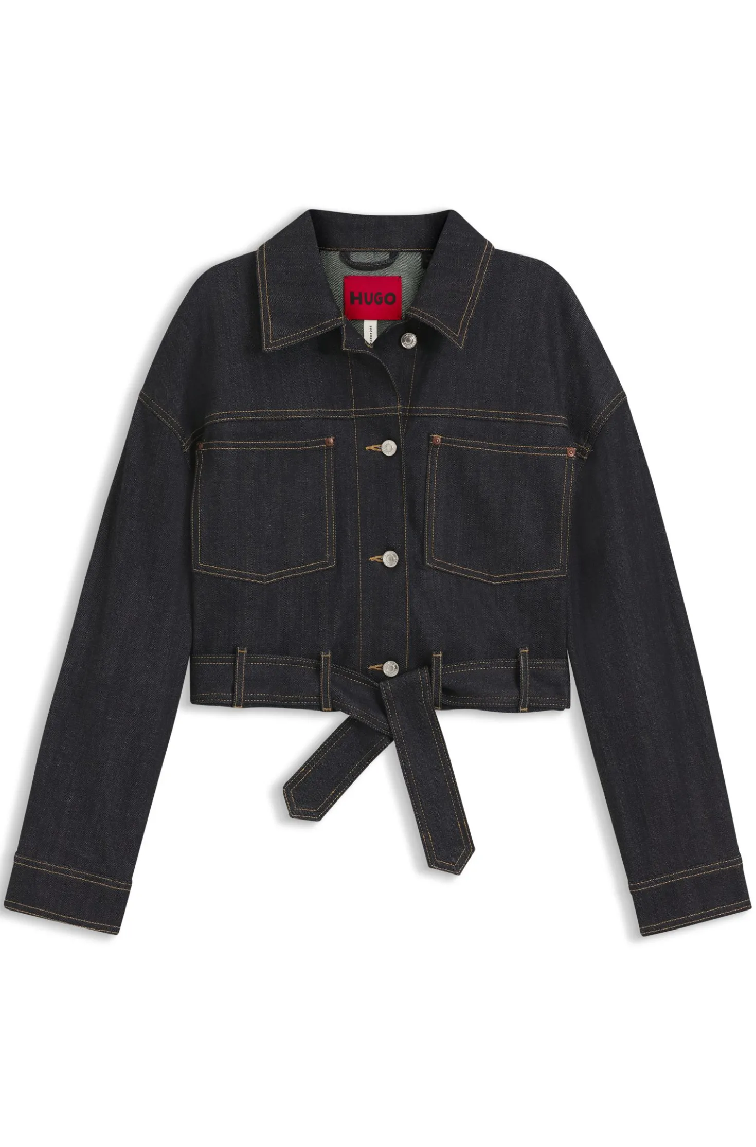 Cropped jacket in Japanese selvedge denim