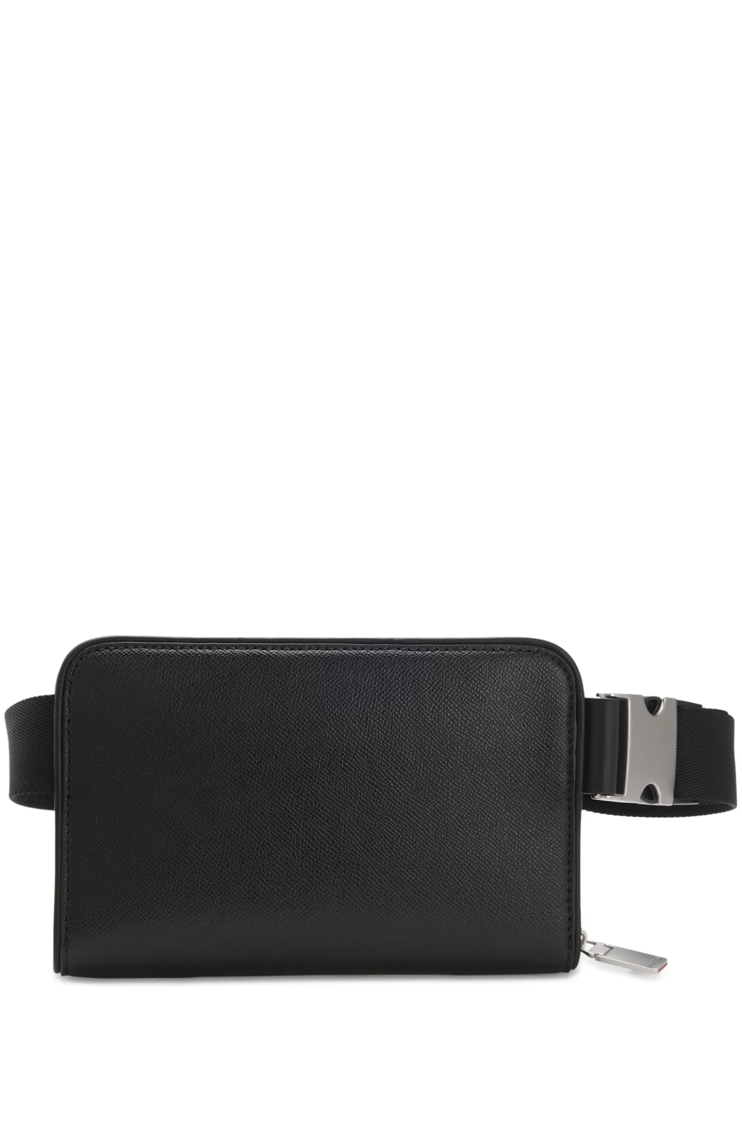 Crossbody bag with brushed silver hardware