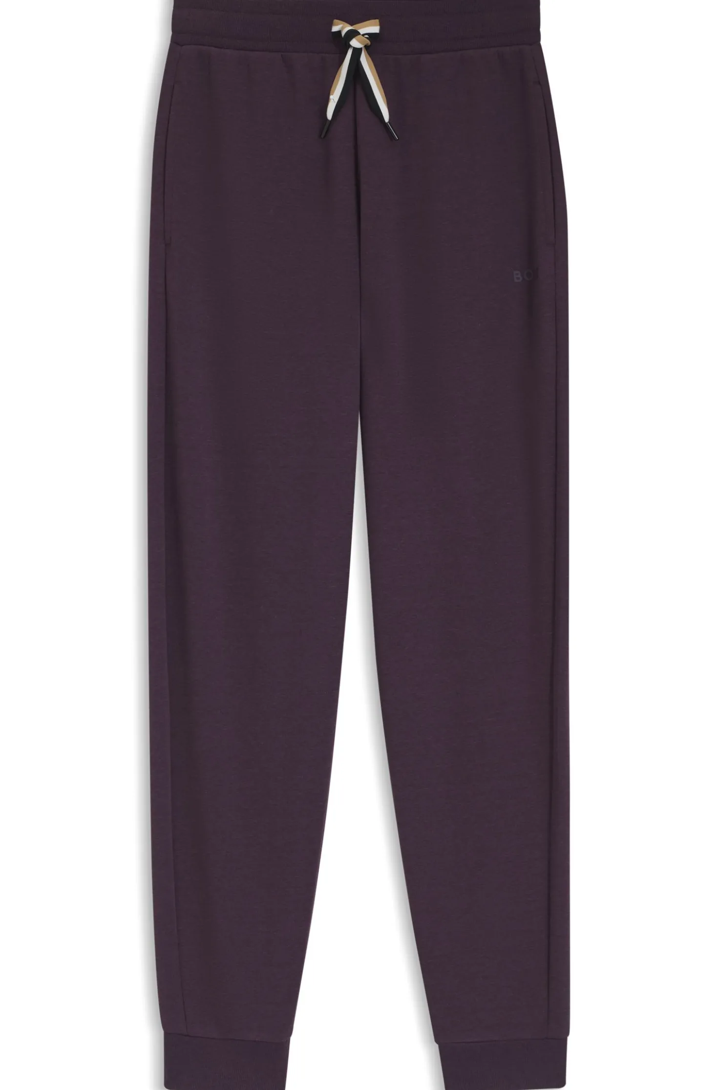 Cuffed tracksuit bottoms with signature-stripe drawcord