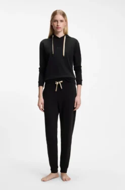 Cuffed tracksuit bottoms with signature-stripe drawcord