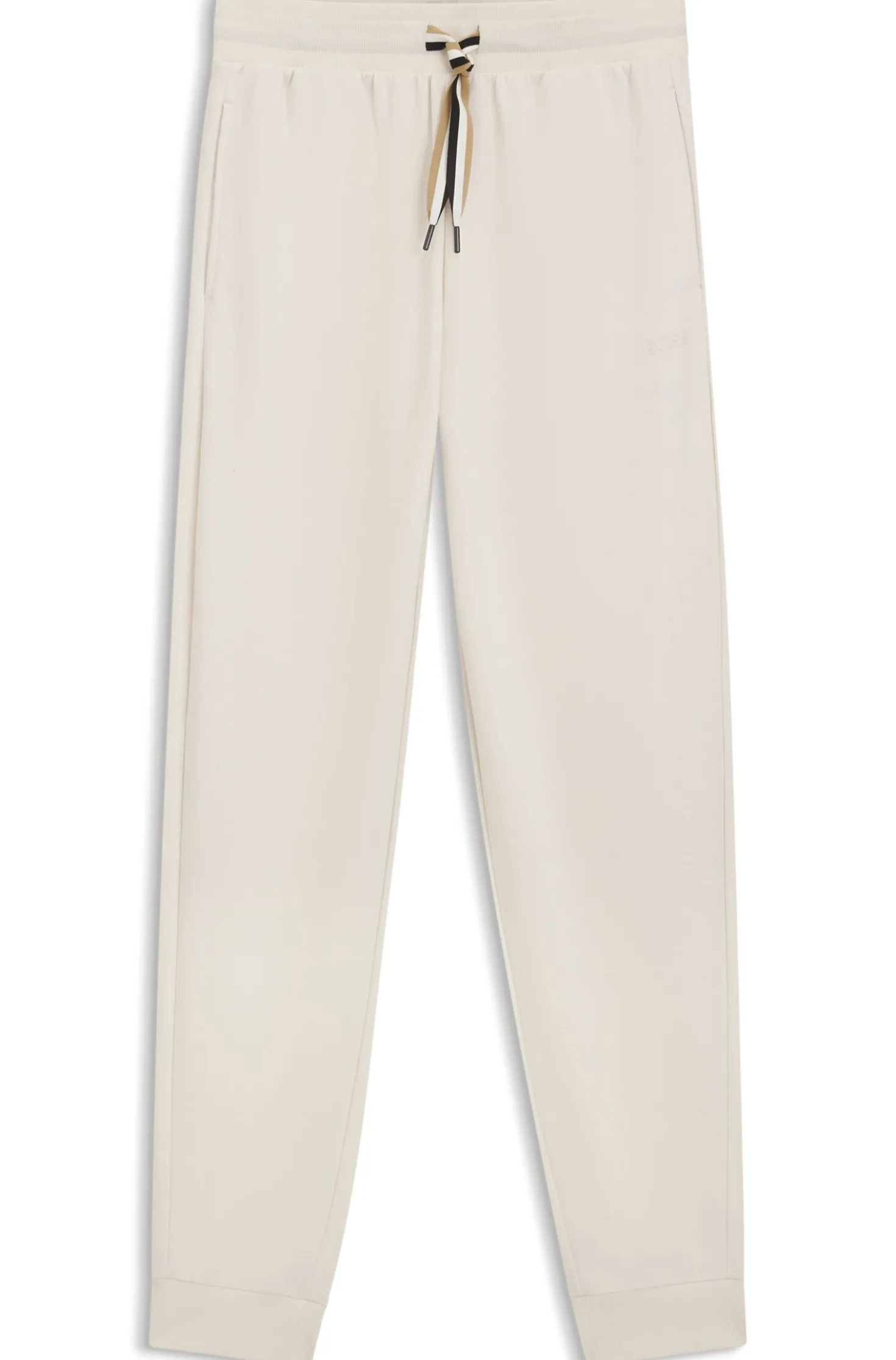Cuffed tracksuit bottoms with signature-stripe drawcord