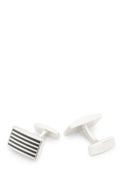 Cufflinks with coloured lines