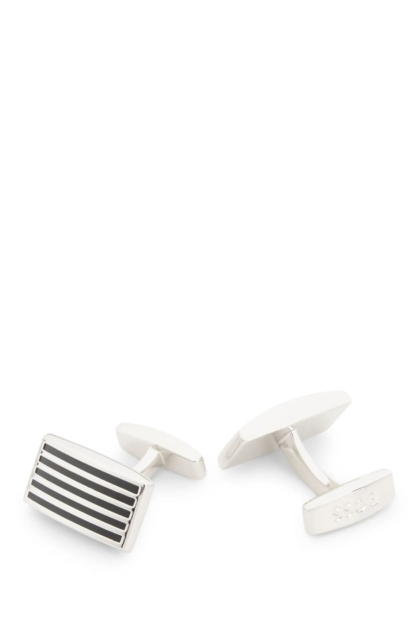 Cufflinks with coloured lines