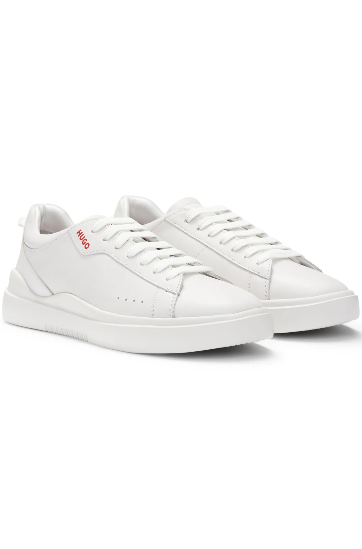 Cupsole trainers in leather with logo details