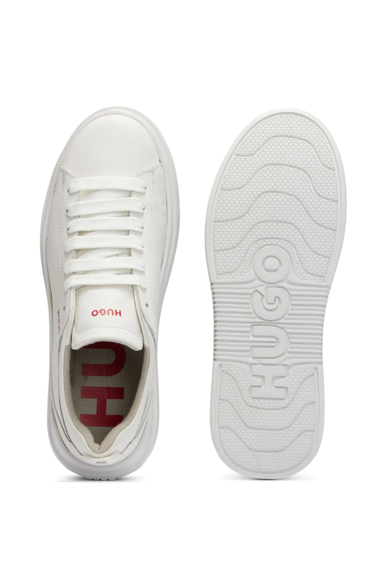 Cupsole trainers in leather with logo details