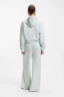 Curved-hem hoodie with Double B monogram